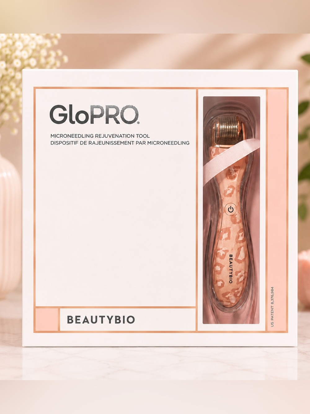 BeautyBio GloPRO Microneedling Regeneration Tool LE In Color “Pink Zebra" NIB